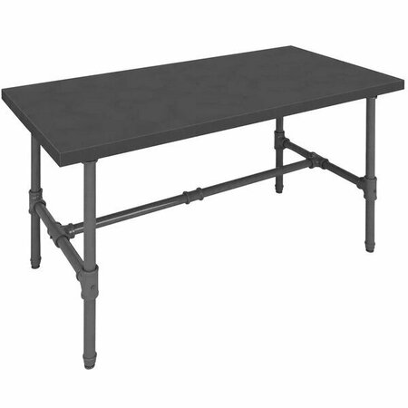 ECONOCO 20'' x 44'' x 24'' Industrial-Style Nesting Table with Black Top 317PSNTSGBKS
